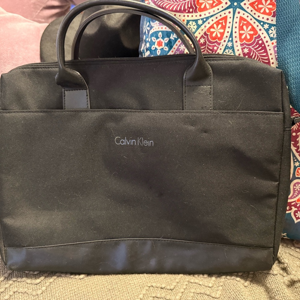 Calvin Klein Black Laptop Briefcase Tote